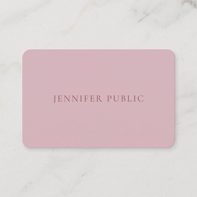Modern Trend Colours Elegant Minimalist Template Business Card (Front)