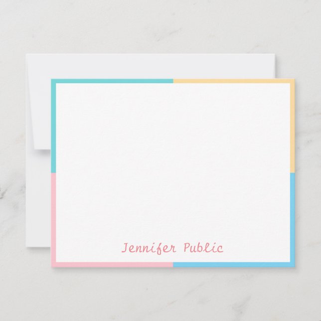 Modern Trend Colours Handwritten Script Template (Front)