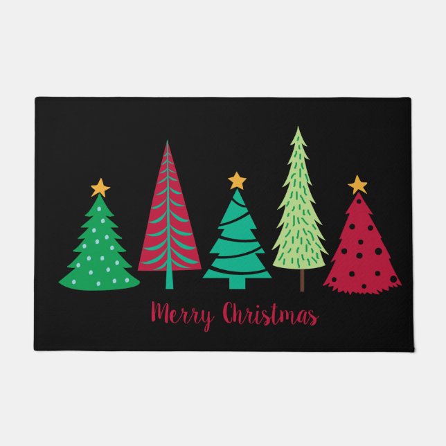 Modern trends Christmas Trees Doormat (Front)