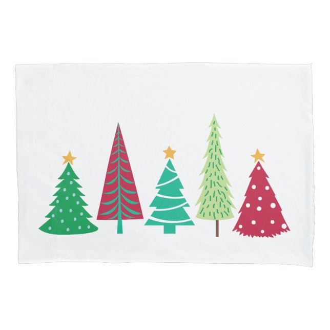 Modern trends Christmas Trees Pillowcase (Front)