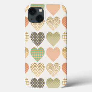 modern trends graphic hearts iPhone 13 case