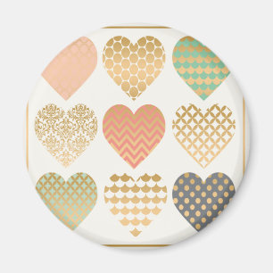 modern trends graphic hearts magnet