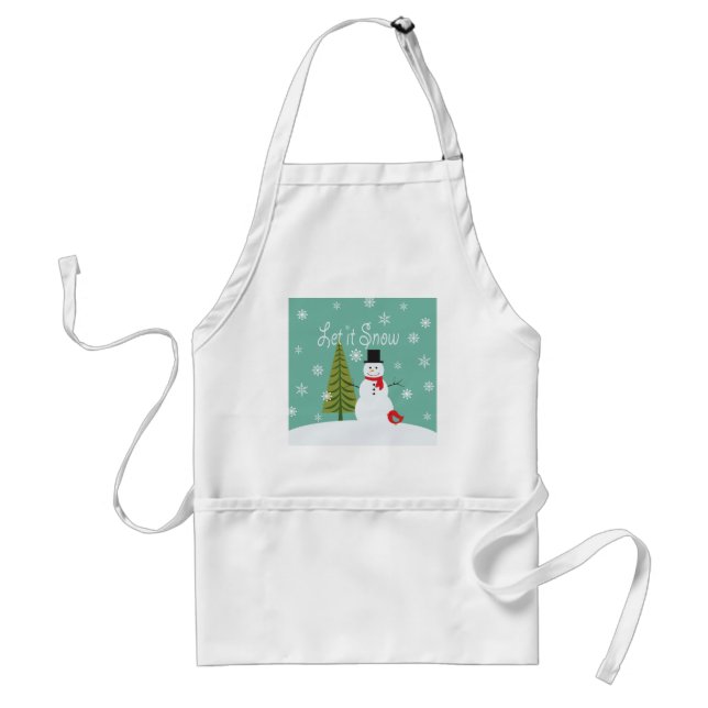 modern trends winter snowman standard apron (Front)