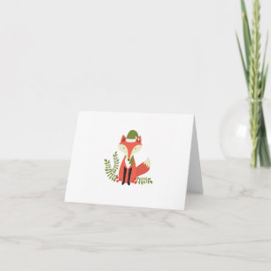 modern trends woodland christmas fox holiday card