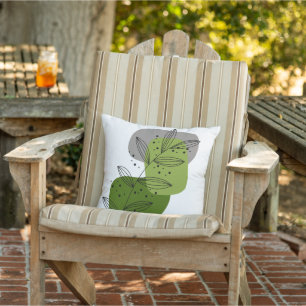 Modern Trendy Abstract floral Boho Chic Cushion