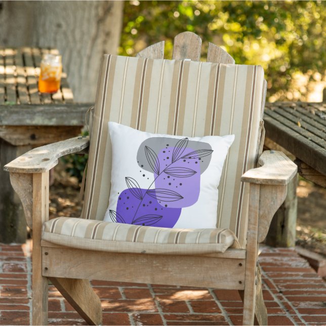 Modern Trendy Abstract floral Boho Chic Cushion (Chair)