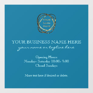 Modern Trendy Aqua Teal Custom Business Logo   