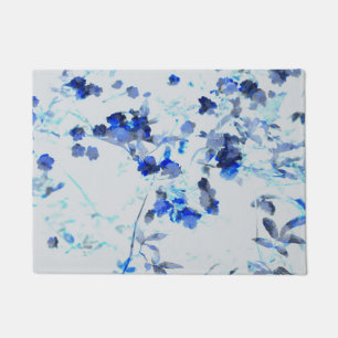 Modern, trendy art of floral / flower pattern doormat
