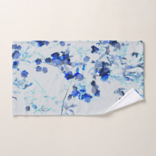 Modern, trendy art of floral / flower pattern hand towel