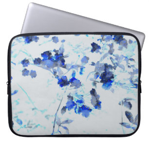 Modern, trendy art of floral / flower pattern laptop sleeve