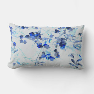 Modern, trendy art of floral / flower pattern lumbar cushion