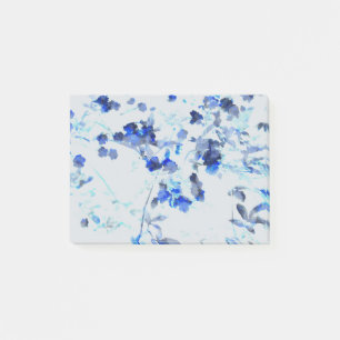 Modern, trendy art of floral / flower pattern post-it notes