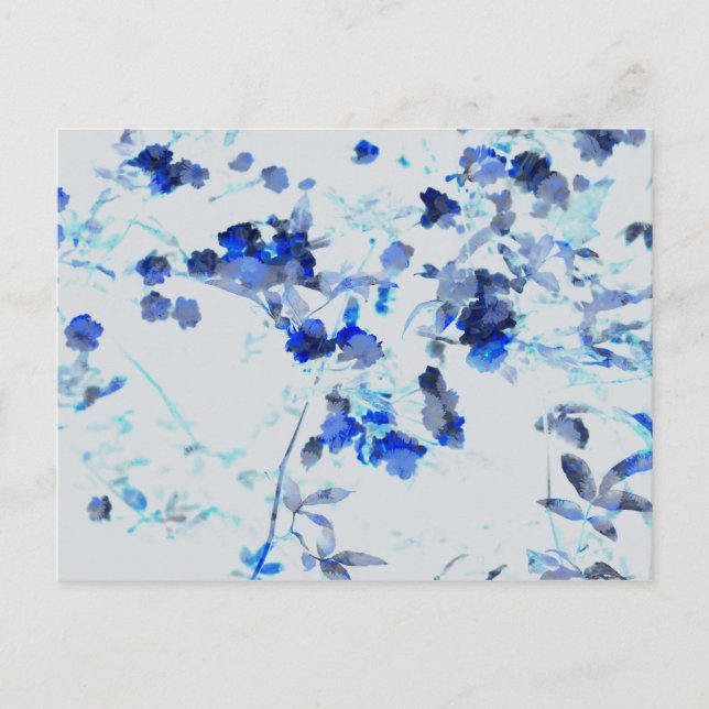 Modern, trendy art of floral / flower pattern postcard (Front)