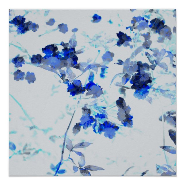 Modern, trendy art of floral / flower pattern poster (Front)
