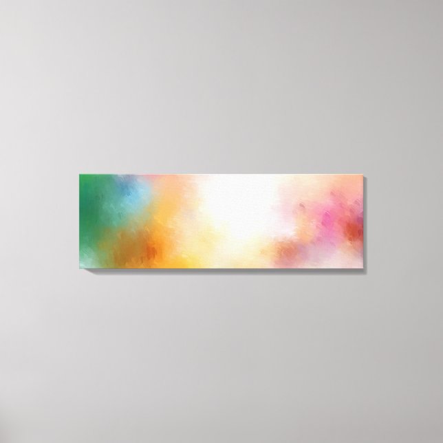 Modern Trendy Artwork Colourful Abstract Red Pink Canvas Print (Front)