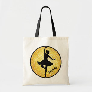 Modern Trendy Ballerina Ballet Dance Personalised  Tote Bag