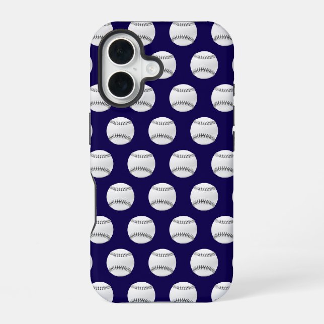 Modern Trendy Baseball Seamless Pattern            iPhone 16 Case (Back)