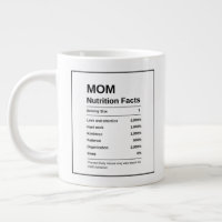 Modern Trendy Black And White Mum Nutrition Facts