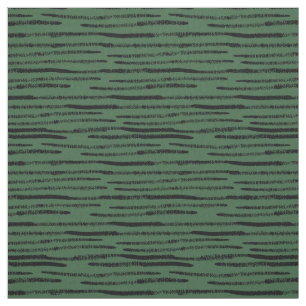 Modern Trendy Black Lines Hunter Green Background Fabric