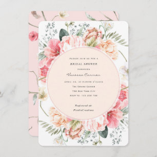 modern trendy bloom floral spring garden pretty in invitation