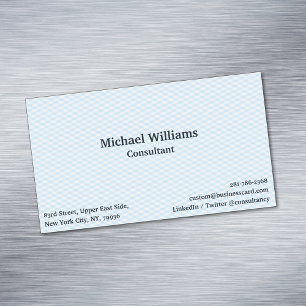 Modern Trendy Blue Lines Elegant Professional Magnetic Business Card