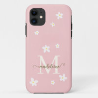 Modern Trendy Boho Chic Gold Yellow Daisies Girly