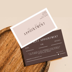 Modern Trendy Brown Personal Trainer Fitness Appointment Card