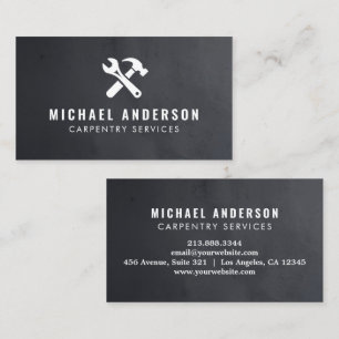Modern Trendy Carpentry Service and Handyman  Business Card