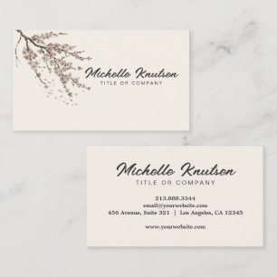 Modern Trendy Cherry Blossom Tree Branch           Business Card
