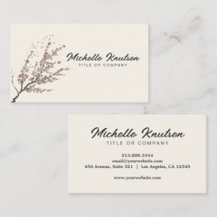 Modern Trendy Cherry Blossom Tree Branch           Business Card