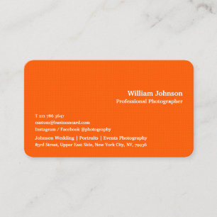 Modern Trendy Chic Orange Squares Personalised Business Card
