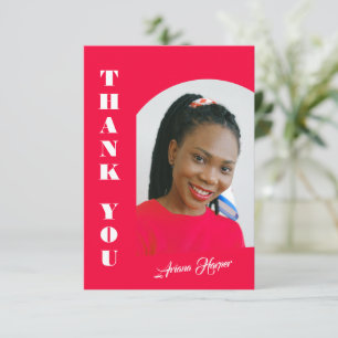 Modern Trendy Chic Script Pink Graduation