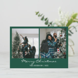 Modern Trendy Christmas Family Photo Chic Holiday Card