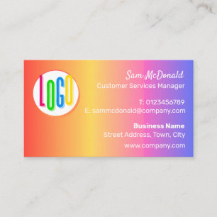 MODERN TRENDY COLORFUL BUSINESS LOGO COMPANY BRAND CARD