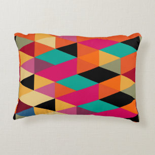 Modern Trendy Colourful Geometric Pattern Decorative Cushion