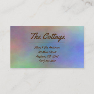 Modern Trendy Colourful Guest House Vacation Renta Business Card
