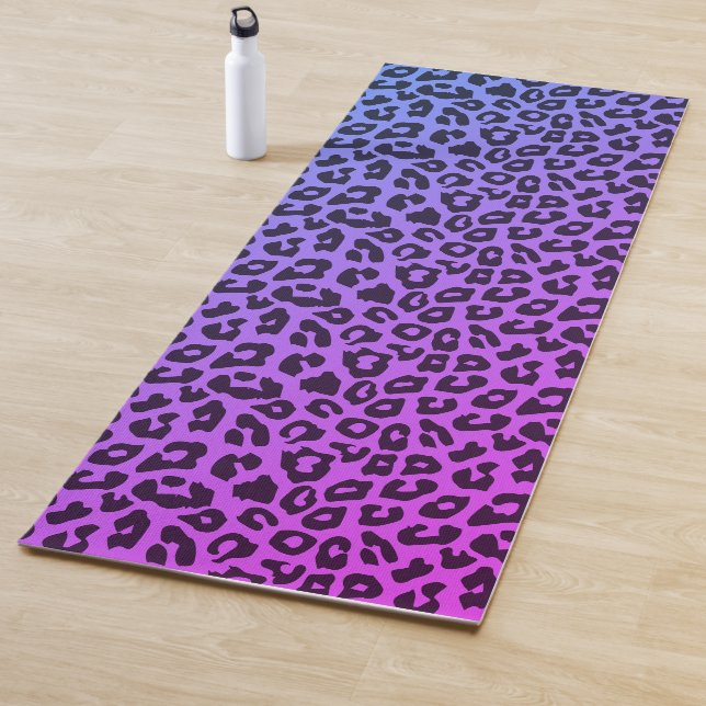  Modern Trendy Colourful Leopard Print  Yoga Mat (In Situ)