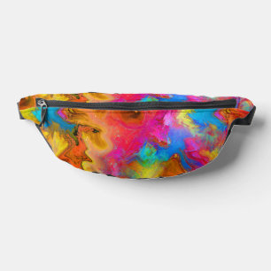 Modern trendy Colourful Rainbow Art Bum Bags