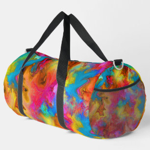 Modern trendy Colourful Rainbow Art Duffle Bag