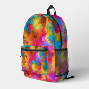 Modern trendy Colourful Rainbow Art Printed Backpack