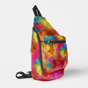 Modern trendy Colourful Rainbow Art Sling Bag