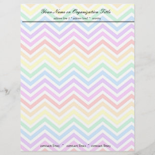 modern, trendy colourful rainbow chevron zigzag letterhead design