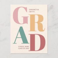 Modern Trendy Colourful Typography Graduation