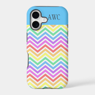 Modern, trendy, cool rainbow chevron