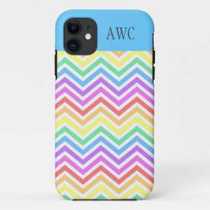Modern, trendy, cool rainbow chevron Case-Mate iPhone case
