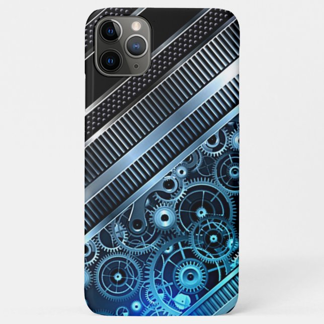 Modern Trendy Cool Retro Industrial Gears Pattern Case-Mate iPhone Case (Back)