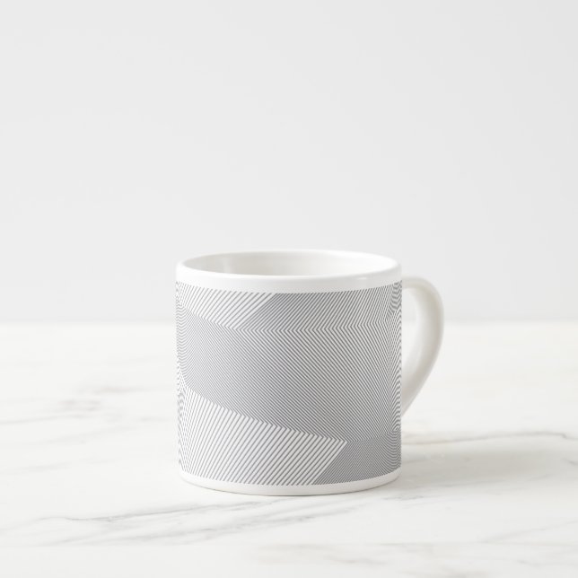 Modern, trendy, cool, simple, artistic pattern espresso cup (Front Right)