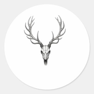 Modern Trendy Deer Skull Sticker2  Classic Round Sticker