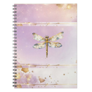 Modern Trendy Dragonfly Spiral Photo Notebook