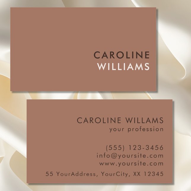 Modern trendy dusty rosewood business card (Creator Uploaded)